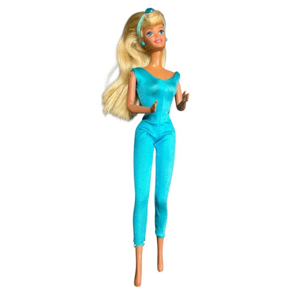 Mattel Barbie Teal Jumpsuit Barbie Doll EUC